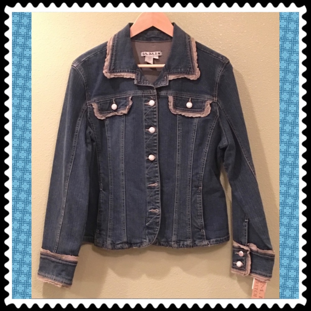AMI Denim Jacket with Trim
